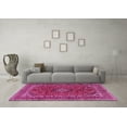 thumbnail image 3 of Ahgly Company Indoor Square Medallion Pink Traditional Area Rugs, 3' Square, 3 of 4