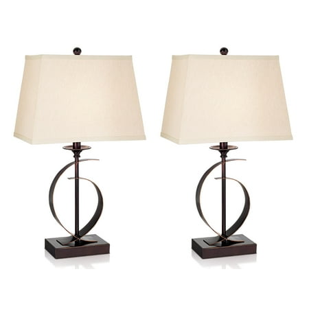 Pacific Coast Lighting 87-6180-22 Novo 26 inch 100 watt Dark Bronze with Gold Table Lamp Portable Light
