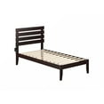 thumbnail image 2 of AFI Oxford 14" Twin Wood Platform Bed Frame with Modern Pallet Headboard, Espresso, 2 of 6