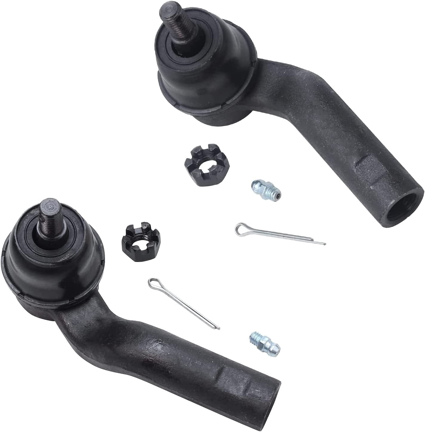 Detroit Axle - Front Lower Control Arms w/Ball Joints Inner Outer Tie Rods Replacement for 2014-2018 Ford Focus Transit Connect - 6pc Set
