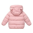thumbnail image 2 of Boys Girls Kid Winter Thick Jacket Warm Zipper Hooded Windproof Coat Cute Bear Ear Outwear,2-7T, 2 of 4