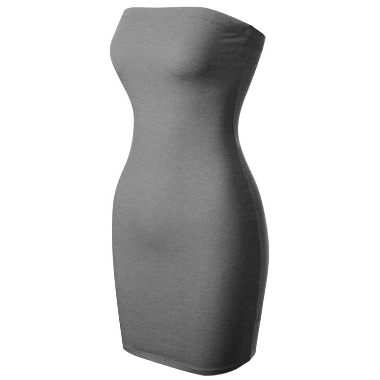 Grey tube top dress cheap