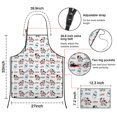 thumbnail image 3 of White Cow Milk Pattern Apron-Garden Aprons for Women with Pockets-Cotton Linen Waterproof Kitchen Cooking Gardening Aprons Adjustable for Kitchen,Cooking,BBQ and Salon 33x27 Inch, 3 of 7