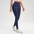thumbnail image 6 of Women's High Waisted Yoga Pants with Pockets – Tummy Control Leggings for Running, Gym, Fitness & Casual Wear, Stretchy Workout Tights(Dark Blue,10), 6 of 9