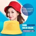 thumbnail image 5 of Pure Cotton Fishermen Caps Bucket Hat Solid Color Headwear Cap, 5 of 8
