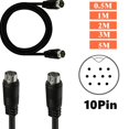 thumbnail image 4 of Cable conector de TV para computadora, 10 pines, mini DIN macho a macho, para proyector, VCR, DVD, 1,5 m, 4 of 5