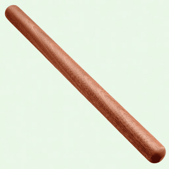 Extra Long Wooden French Rolling Pin, 17.7 Inch, Thickened for Baking, Essential Kitchen Tool, Brown