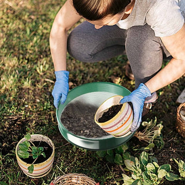 Tamiz de muestra hortícola con borde especial, tamiz extraíble de acero inoxidable, tamiz de malla para jardín hortícola.