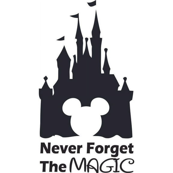 Disney Silhouette Customized Wall Decal - Custom Vinyl Wall Art - Personalized Name - Baby Girls Boys Kids Bedroom Wall Decal Room Decor Wall Stickers Decoration Size (30x15 inch)