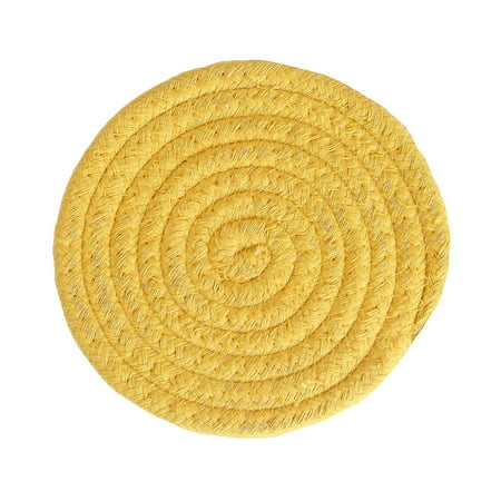 

QYZEU Outdoor Table Ting for Small Dining Table Set for 4 Modern Round 12Cm Cotton Insulation Mat Meal Mat Woven Scalding Table Mat Bowl Mat Simple Pot Mat Cotton Insulation Mat