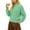 Green, variant on Women's Lazy Bubble Sleeve Loose, Thickened, Cable Knit Sweater, Relaxed Bubble Sleeve Loose Thick Cable Knit Sweater for Winter and Cold Weather, Cozy and Warm,Royal Blue,S