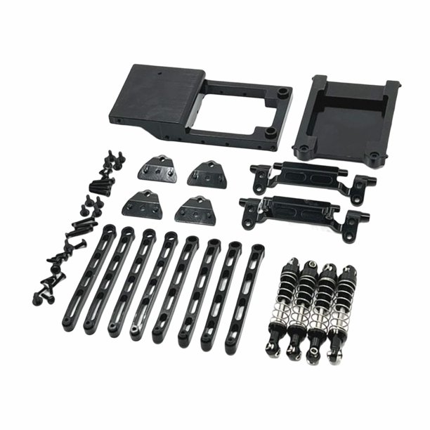 Vogacara 1: 12 Piezas de mejora de escala Accesorio Varilla de tracción del amortiguador para MN78 Hobby Kits de construcción modelo Negro