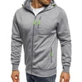 thumbnail image 2 of One opening Men's Winter Hoodies Casual Hooded Sweatshirt Outwear Sweater Warm Coat Jacket, 2 of 5