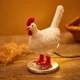 thumbnail image 3 of Lámpara de huevo de gallina, luces nocturnas de resina realistas y divertidas, el pollo pone un huevo brillante, regalo, decoración del hogar, 3 of 5