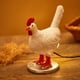 thumbnail image 3 of Lámpara de huevo de gallina, luces nocturnas de resina realistas y divertidas, el pollo pone un huevo brillante, regalo, decoración del hogar, 3 of 5