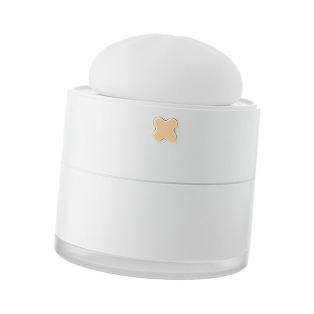 Mini humidificador de aire recargable por USB, difusor de luz LED nocturna, 2 modos ajustables blanco