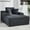 Dark Grey, variant on 66 Inch Chaise Lounge Chair Indoor, Oversized Corduroy Upholstered Boneless Sofa Bed, Deep Seat Sleeper Couch Reading Chairs, Cloud Sofas Couches for Living Room, No Assembly Required (Green)
