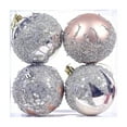 thumbnail image 2 of sruoe Christmas Tree Ornaments, Christmas Balls, Shatterproof Xmas Decoration, Ball Ornaments Set, Flocked Christmas Balls, Christmas Tree Hanging Baubles Ball for Party Holiday Decor, 2 of 5