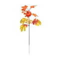 thumbnail image 2 of Fall Artificial Floral Arrangement with Maple Leaves and Pumpkins Thanksgiving Harvest Table Centerpiece Decor for Home Shelf Mantel Plastic Faux Flower Sprig for Vase Filler and Autumn, 2 of 6