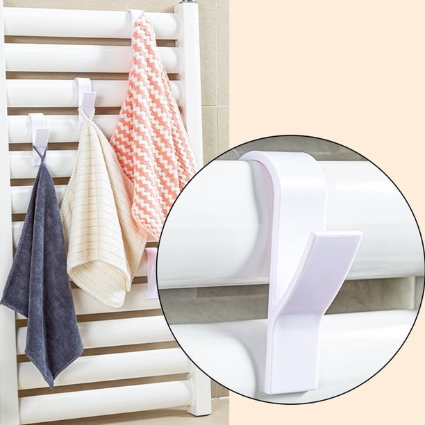Xihbxyly Gancho para Radiador, Diseño Duradero de Acero Inoxidable, Instalación Sin Taladros, Gran Capacidad de Carga, Uso Flexible, Solución para Organizar El Hogar, Baño, Cocina y Dormitorio, 18 G,