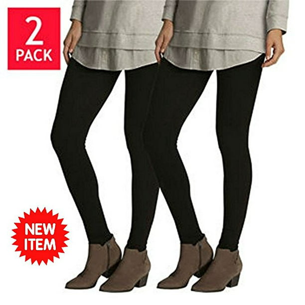 Legging Velvety Super Soft LightWeight By Felina Black 2 Pack New Arrival  (X-Large, Black) - Walmart.com