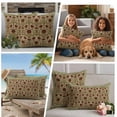 thumbnail image 5 of Boho Floral Outdoor Waterproof Pillow Covers, Modern Geometric Ethnic Abstract Flowers Red Green Decorative Square Throw Pillowcase Sofa Cushion Sham for Patio/Couch/Chair, 20"x20" 2 Pack, 5 of 8
