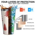 thumbnail image 3 of 16oz Tumblers Red Christmas Tree Pattern Stainless Steel Vacuum Insulated Double Wall Travel Tumbler Cups Mug with Lid and Straw,Cleaning Brush for Coffee,Tea, 3 of 4