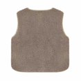 thumbnail image 3 of HAJWOH Women's Fuzzy Fleece Vest Oversized Sherpa Button Down Jacket Fall Fashion Warm Sleeveless Cardigan Outerwear, 3 of 5