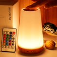 thumbnail image 1 of Touch Lamp, Portable Table Sensor Control Bedside Lamps with Quick USB Charging Port, 5 Level Dimmable Warm White Light & 13 Color Changing RGB for Bedroom/Office/Hallways, 1 of 7