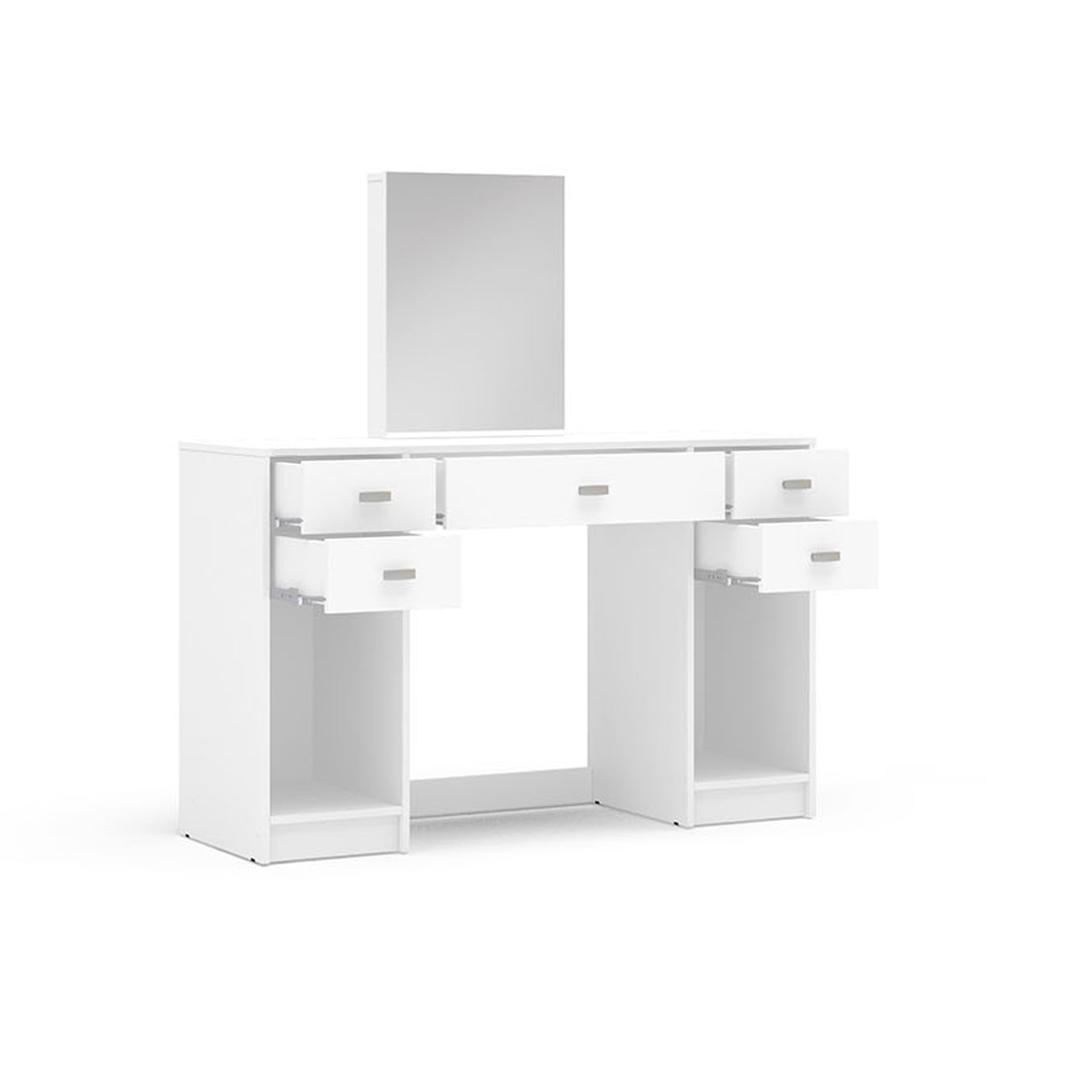 Ember Interiors Carla Modern White Painted Vanity Desk, for Bedroom