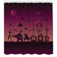 thumbnail image 3 of Circus Shower Curtain, Circus Crowd Travelling at Night Under Moon with Mermaid Flying Carpet and Centaur, Fabric Bathroom Set with Hooks, 69W X 70L Inches, Multicolor, by Ambesonne, 3 of 3