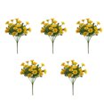 thumbnail image 1 of Flores Artificiales Crisantemo 5 Piezas Billuyoard Amarillo, 1 of 6