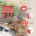 thumbnail image 2 of 3-Hole Guinea Pig Hay Feeder, 13x10.8Inches, Rabbit Hay Feeder Bag, Stainless Steel, 600D Oxford, Watermelon and Strawberry, 2 of 6