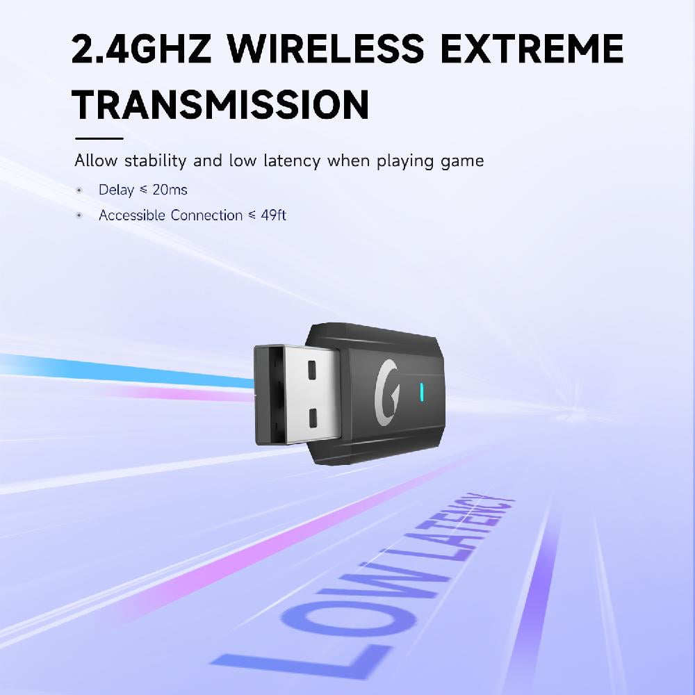 Ecomoment Wireless Gaming Headphones,2.4 GHz USB Gaming Headset with Detachable Microphone Compatible for PS5 PC Switch PC with Bluetooth 5.2, 3.5mm Wired for Xbox Series,RGB Light, 40H, Black