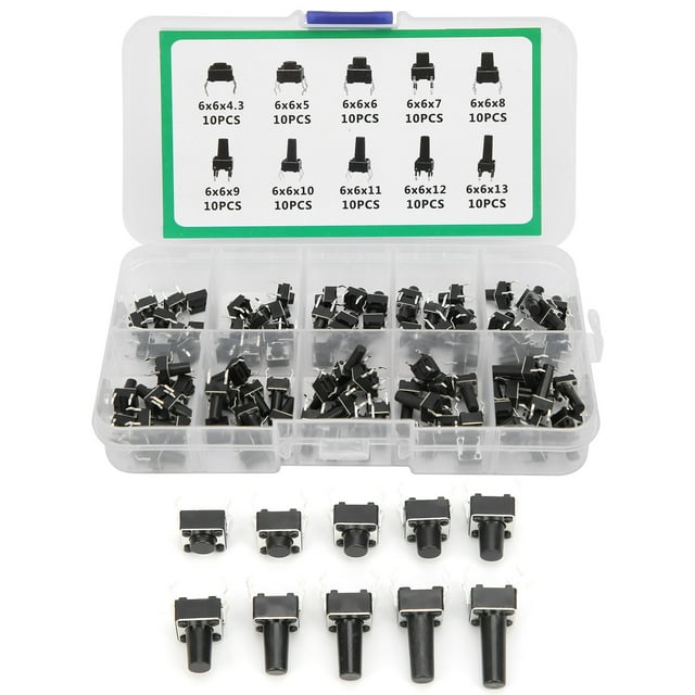 Interrupteur Tactile à Bouton-Poussoir, Interrupteur à Clé, Interrupteurs, Mini Interrupteur, Petite Taille, Facile à Transporter et à Ranger, pour Interrupteur Audio Ordinateur Produit Électronique