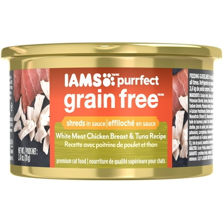 UPC 019014709113 product image for Iams Purrfect Grain-Free White Meat Chicken Breast & Tuna Recipe Cat Food, 2.47  | upcitemdb.com