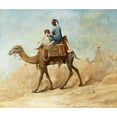 thumbnail image 2 of Johann Hermann Kretzschmer 17x15 Black Ornate Wood Framed Double Matted Museum Art Print Titled - Negev, Sebee Al Hel (1846), 2 of 5