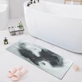 thumbnail image 3 of WOBOGO Watercolor Style Black Wolf Carpet 39x20in Kitchen Bathroom Plush Absorbent Non-Slip Floor Mat, 3 of 8