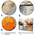 thumbnail image 3 of Designart "Green Orange Bold Flow composition" Abstract Collages Metal Wall Decor Set, 3 of 5