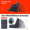 thumbnail image 2 of Heated Massage Stadium Seats, Floor Chair, Bleacher Chairs, Reclining Waterproof Cushion, Ultralight, Foldable, Extra Thick Padding, with Shoulder Straps & Side Pockets (Extra Wide, Set of 2), 2 of 6
