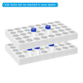 thumbnail image 4 of Vial Rack for Autosampler Vials, Vial Tray Holder 40-Well Stackable Test Tube Rack Vial Holder 20ml White, 4 of 6