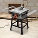 thumbnail image 2 of Yeshouse Sierra de mesa multifuncional de 10 pulgadas y 15 A con soporte y barra de empuje, corte transversal de 90° y bisel de 0 a 45°, 5000 RPM, altura de hoja ajustable para carpintería, 2 of 8