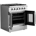thumbnail image 2 of Forno Galiano 30-Inch Freestanding French Door Gas Range, 4 Burners, Convection Oven, Energy Efficient, 2 of 8