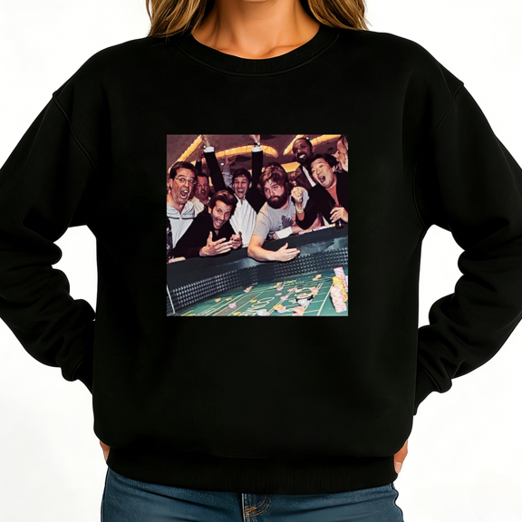 Retro The Hangover Casino Womans Sweatshirt Graphic Sweatshirt White Black S-3XL Movie Gift Loose Fit Crew Neck Tops