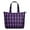 Halloween Purple Checkered, variant on Halloween Purple Ghosts and Pumpkins Travel Tote Bags for Women Carry On,Large Weekender Bags for Women Travel,Multi Functional Duffle Bag for Work,Shopping,Sports