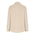 thumbnail image 5 of TKLPEHG Womens Tops Long Sleeve Lapel Button Shirts Loose Lightweight Casual Comfy Classic Solid Color Fashion Blouse (Beige,L), 5 of 6