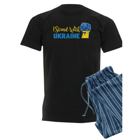 

CafePress - Stand With Ukraine Peace Women Powerful Fi Pajamas - Men s Dark Pajamas