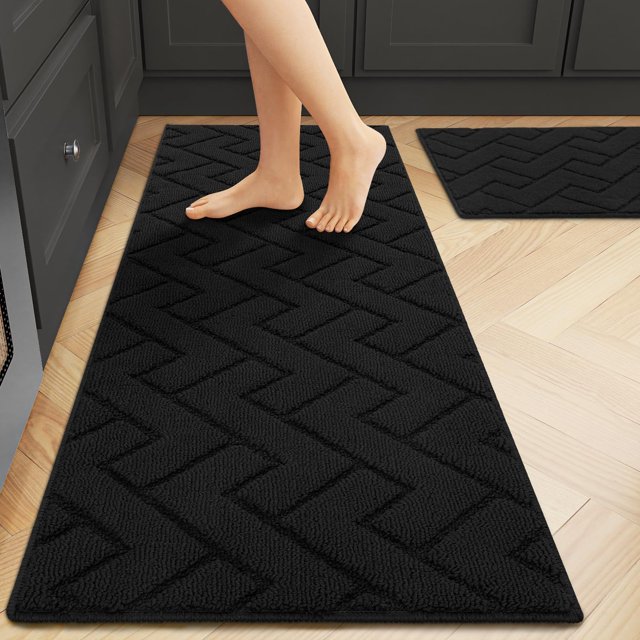 Kitchen Rugs and Mats Sets Pieces Super Absorbent Polypropylene Rug Soft Comfort Floor Mat Machine Washable for Kitchen Hallway Office Sink Laundry( x .+ x )