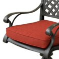 thumbnail image 3 of iPatio Outdoor Aluminum Swivel Rocker Dining Chairs with Cushions: Weather-Resistant, Modern, Durable , Comfortable Dining Arm Chairs for Patio, Garden, and Backyard, Set of 2 (Terracotta), 3 of 5