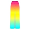 thumbnail image 4 of ylioge Joggers for Women, Womens Wide Leg Sweatpants Y2k Ombre Tie Dye Rainbow Casual Loose Elastic High Waist Drawstring Running Gym Cropped Trousers Yoga Pants with Pockets Spring, 4 of 4